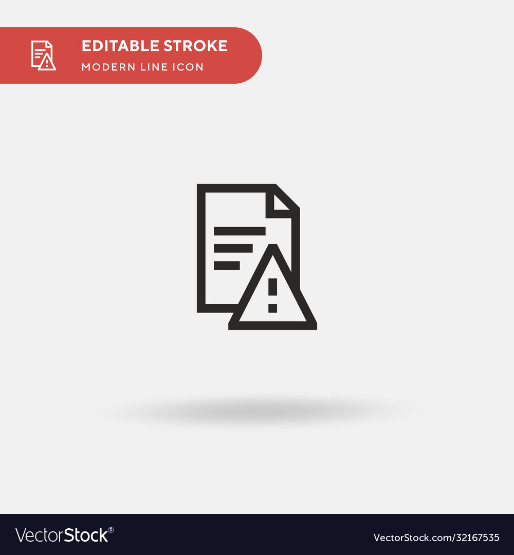 Corrupted file simple icon Vector Image Corrupted file simple icon