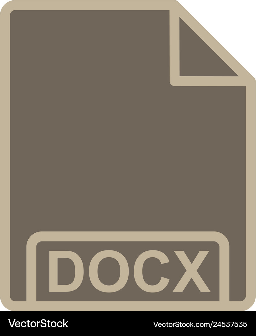 Docx icon Royalty Free Vector Image - VectorStock