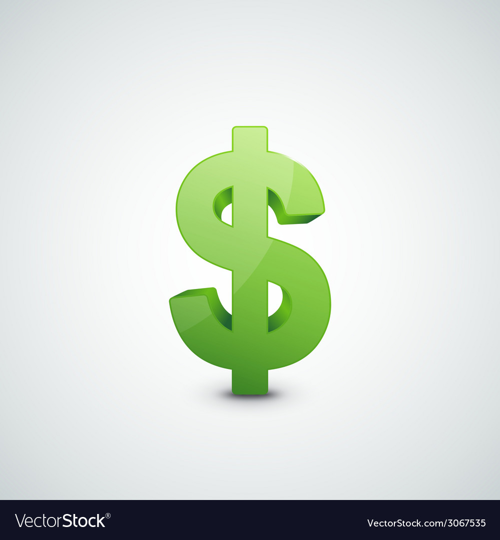 Dollar Sign Royalty Free Vector Image Vectorstock Dollar Sign