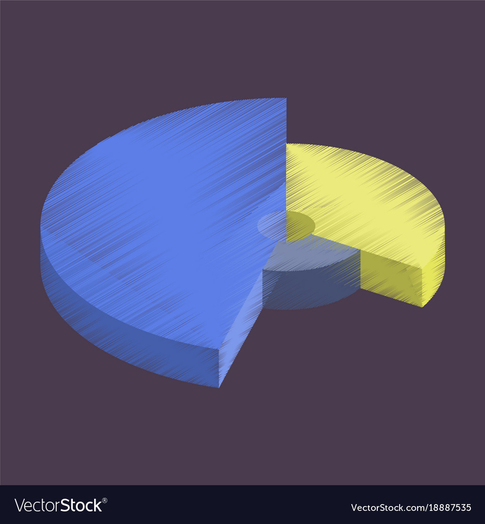 Flat shading style icon pie chart