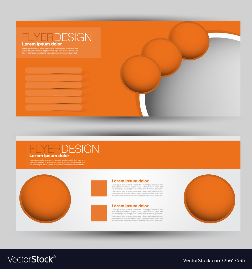 Flyer Banner Or Web Header Template Set Royalty Free Vector