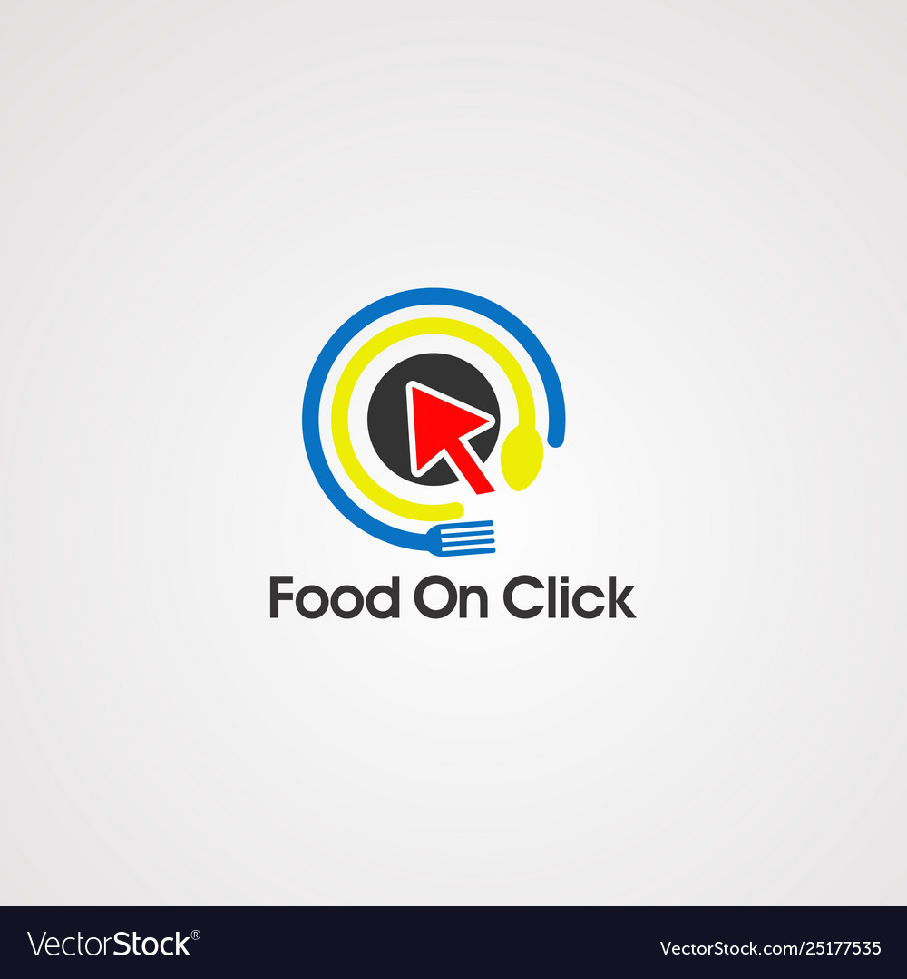 Food on click logo iconelement and template