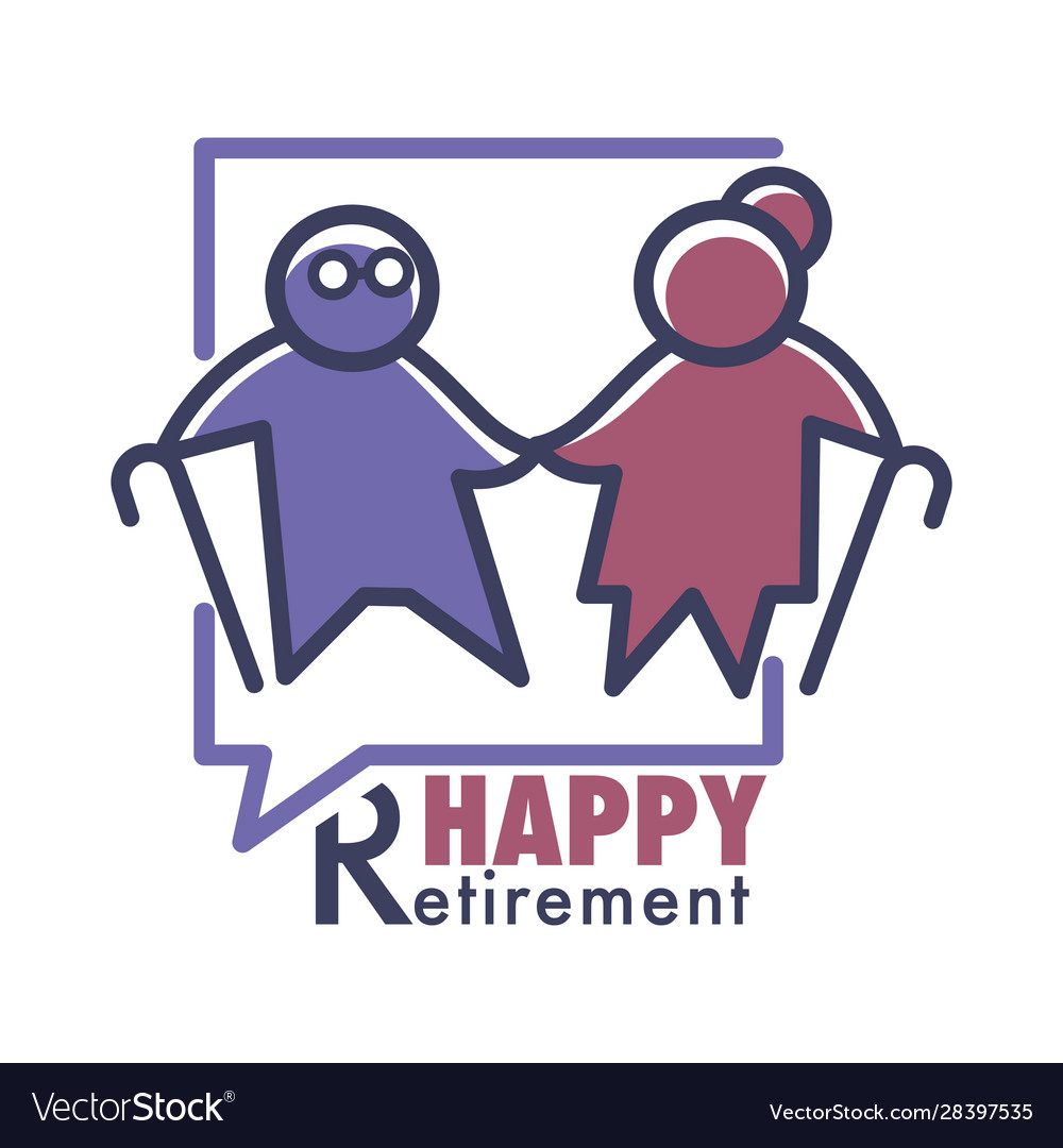Happy retirement elderly or nursing home isolated Vector Image