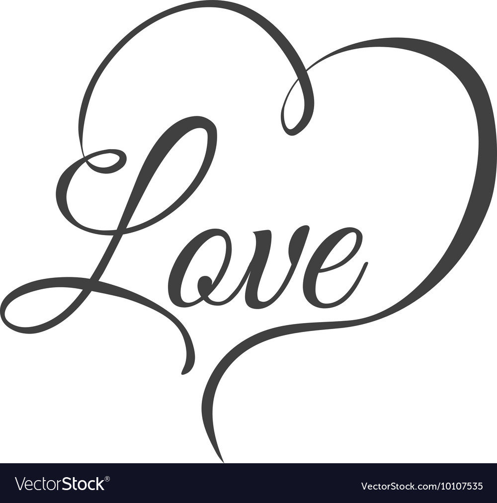 Love Text Vector