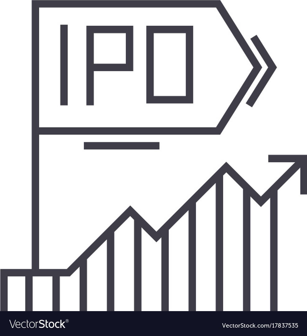 Ipo line icon sign