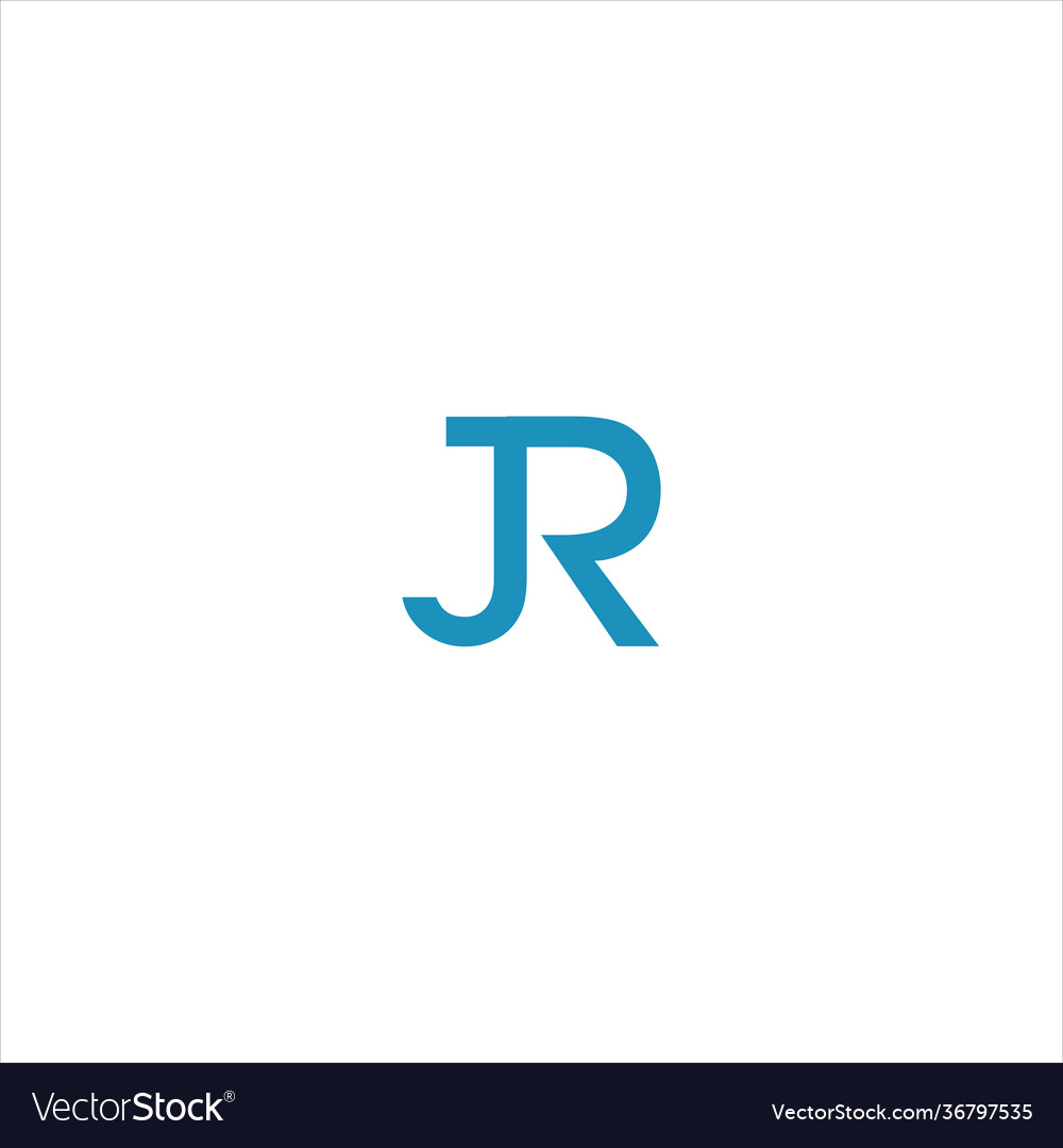 J r letter logo design on black color background