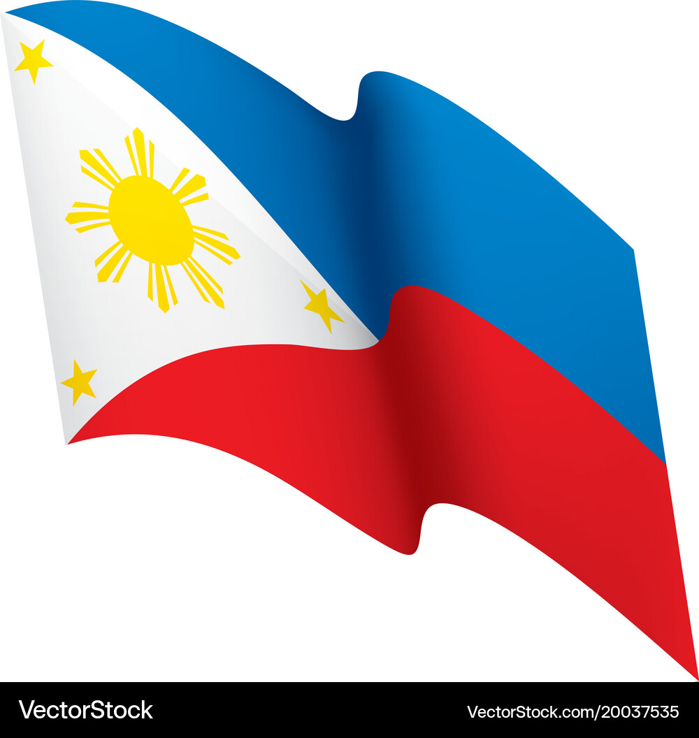 Philippines flag Royalty Free Vector Image - VectorStock