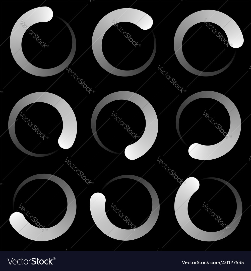 Fortschrittsschritte Phasen Indikator Preloader Puffer vector image Fortschrittsschritte Phasen Indikator Preloader Puffer