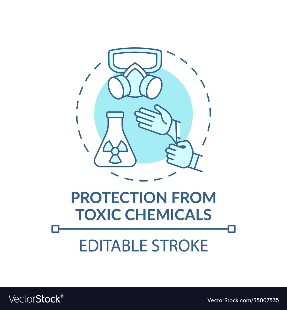 Protection From Toxic Chemicals Concept Icon Vector Image Protection From Toxic Chemicals Concept Icon Vector Image