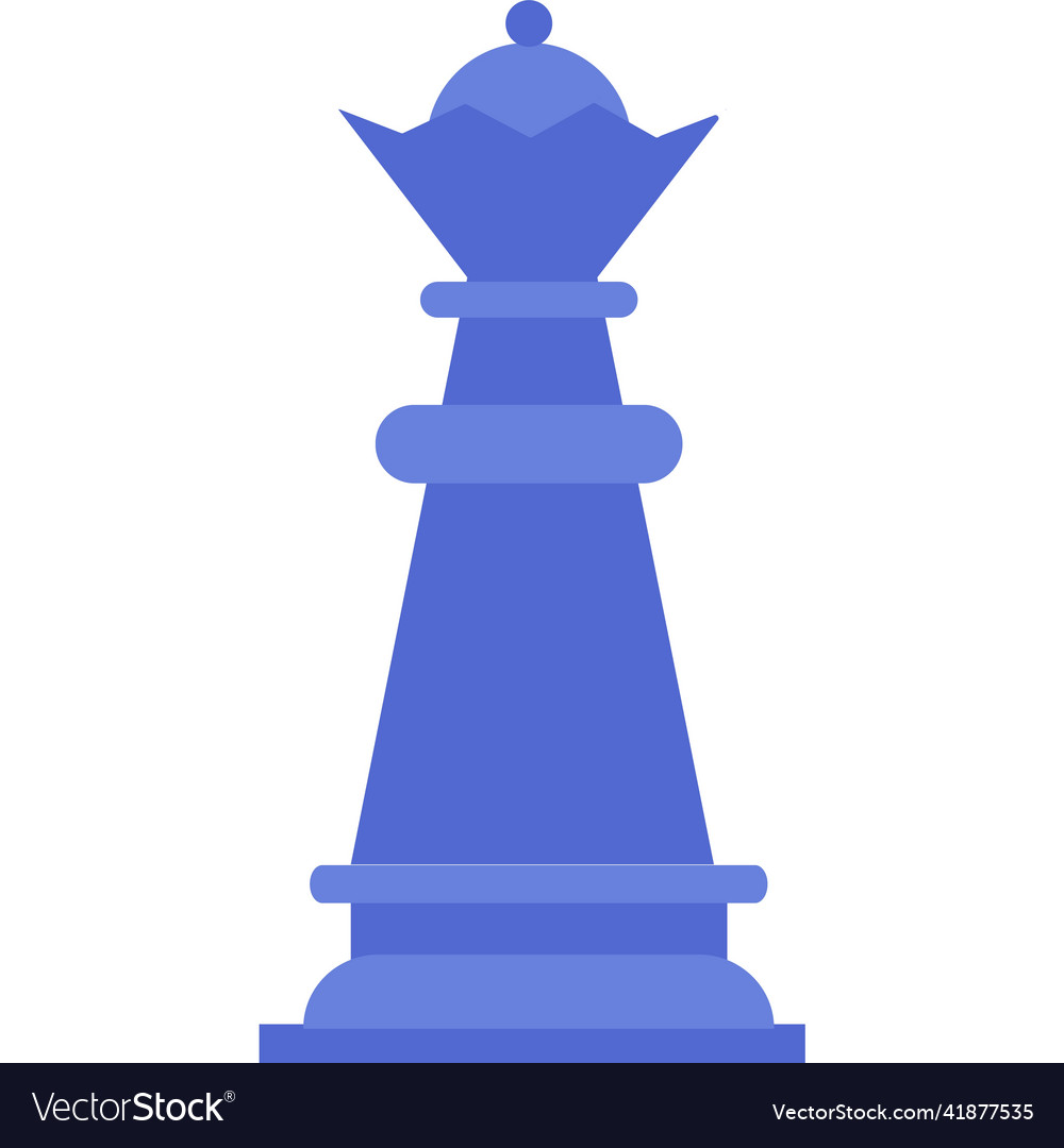 Queen chess game piece icon isolated