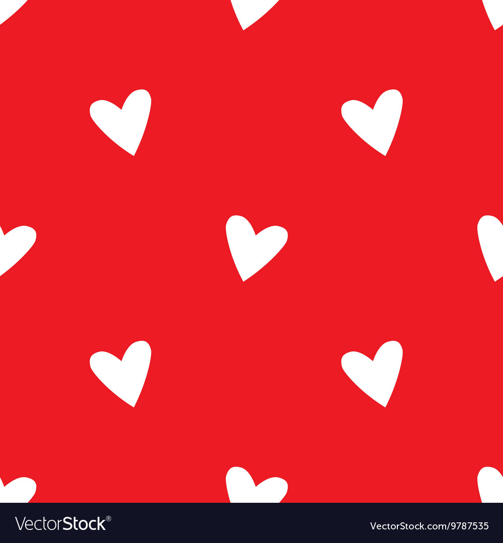 Red Heart Tile Pattern