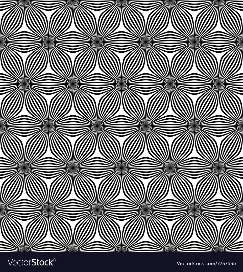 Seamless hexagonal curved line pattern