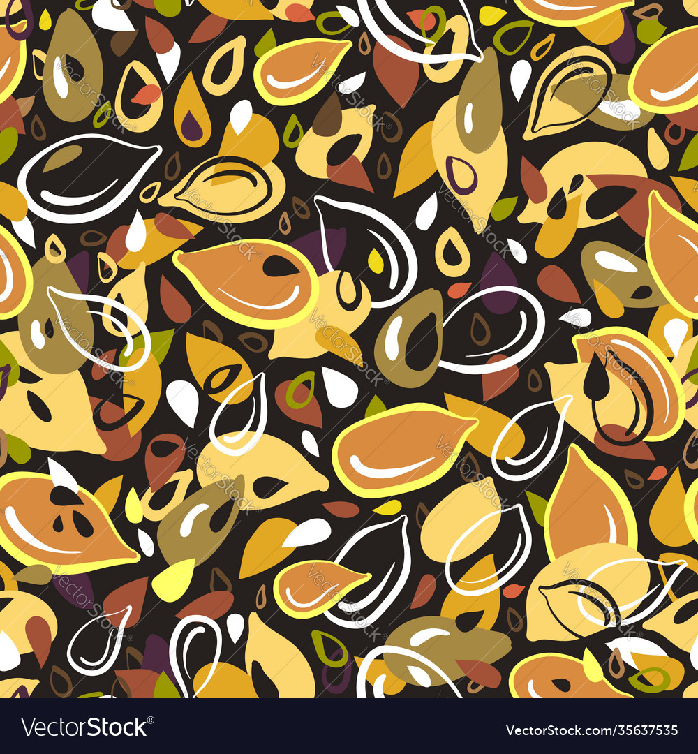 Seed set seamless pattern abstract print