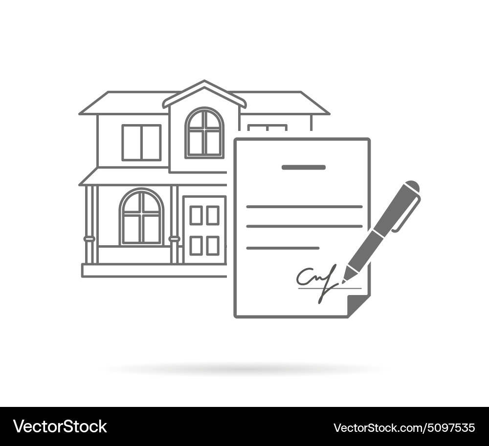 Signing contract Royalty Free Vector Image - VectorStock