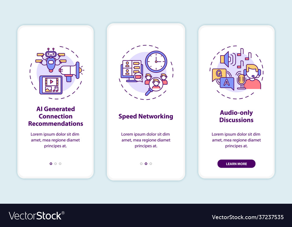 Virtual events for networking onboarding mobile