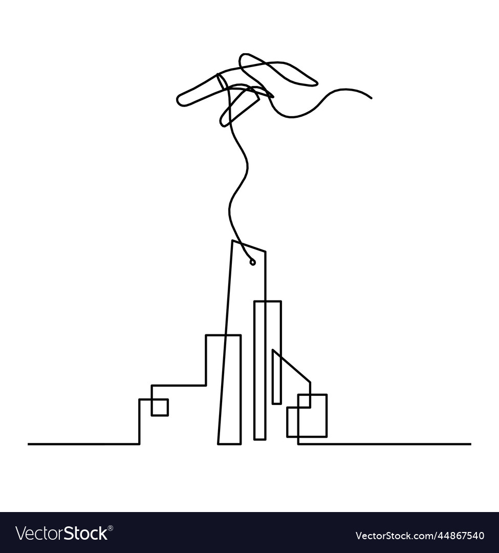 Abstract architecture with hand as continuous