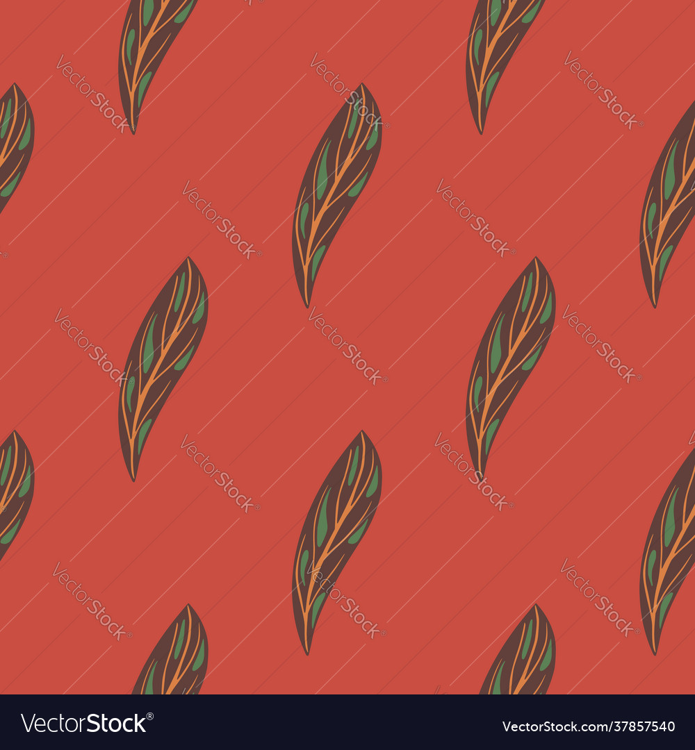 Botanic seamless nature pattern with green simple vector image Botanic seamless nature pattern with green simple