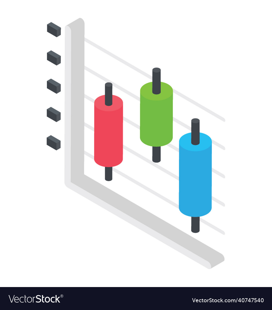 Candlestick chart Royalty Free Vector Image VectorStock