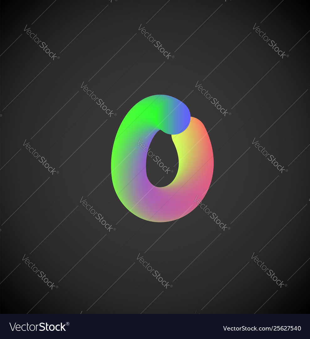 Colorful character from a font set vector image Colorful character from a font set