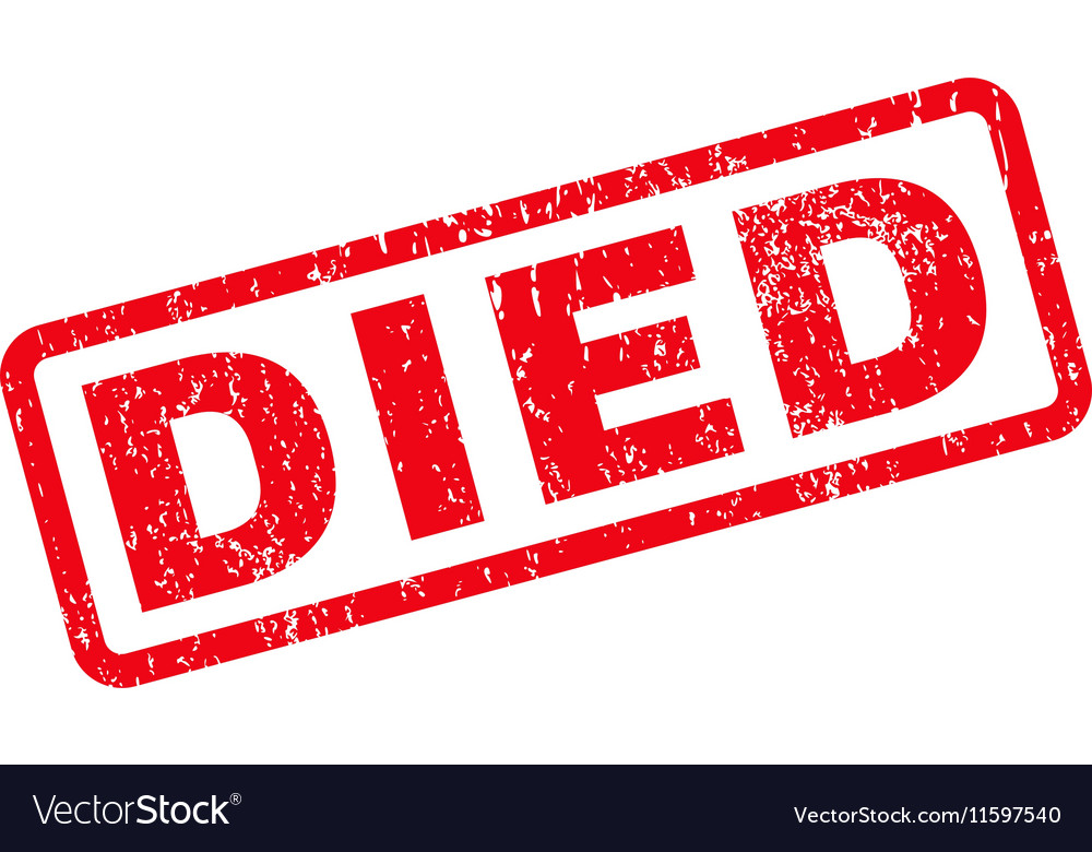 Died Text Rubber Stamp Royalty Free Vector Image 