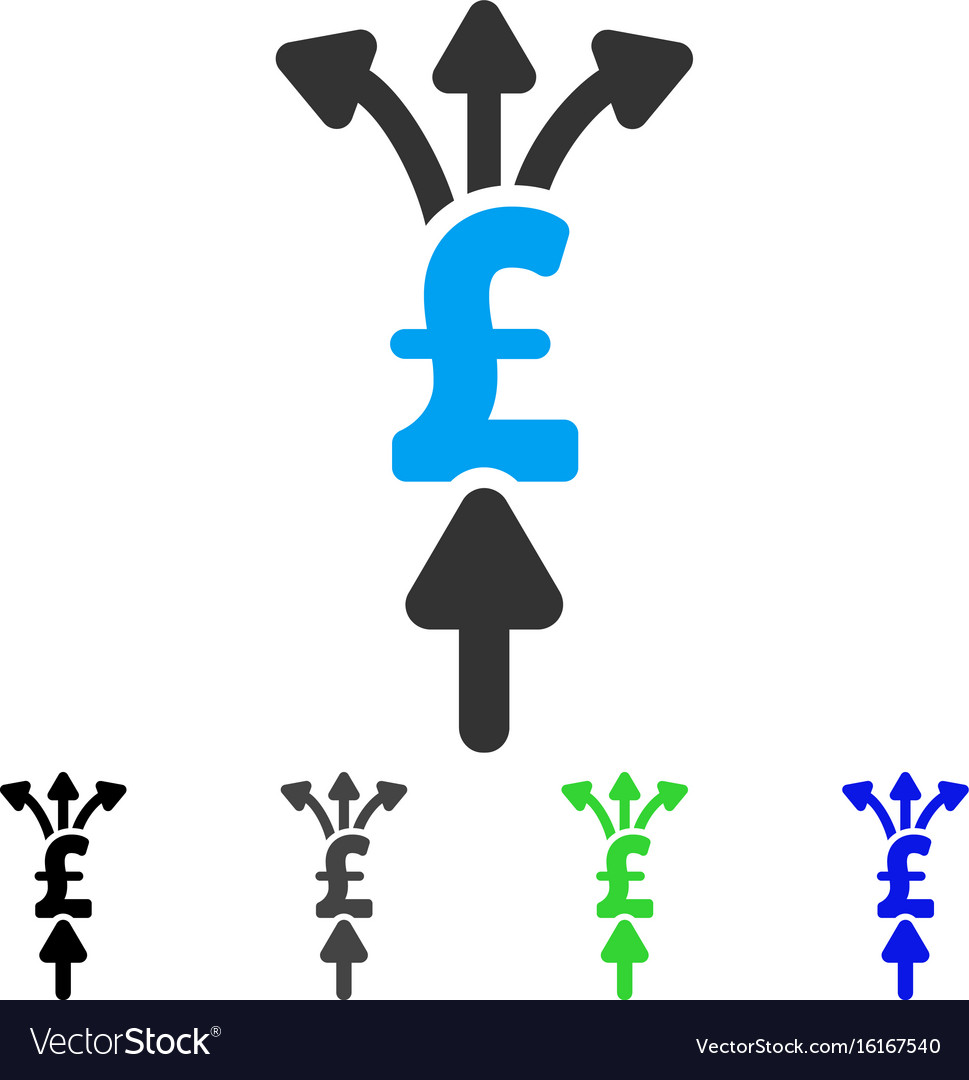 Divide pound payments flat icon