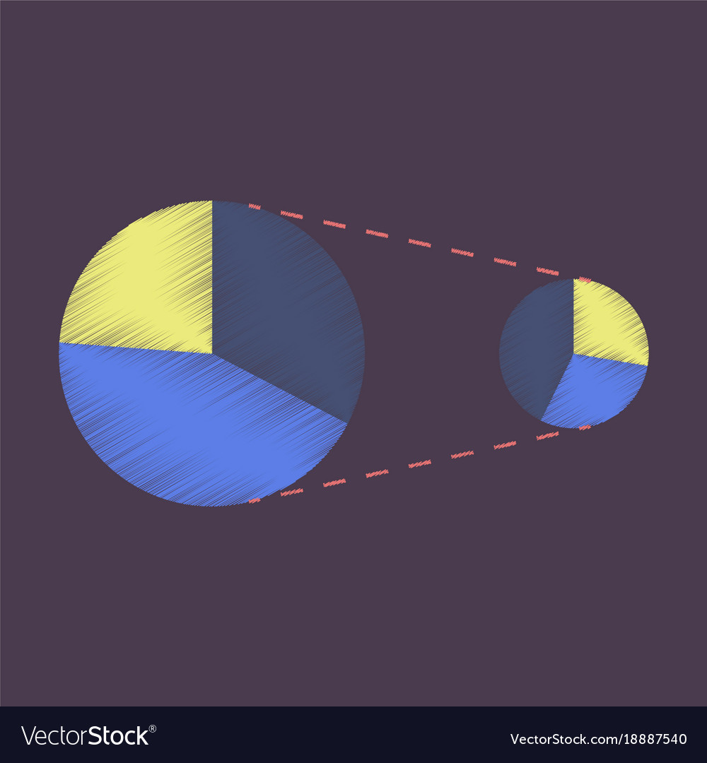 Flat shading style icon pie chart