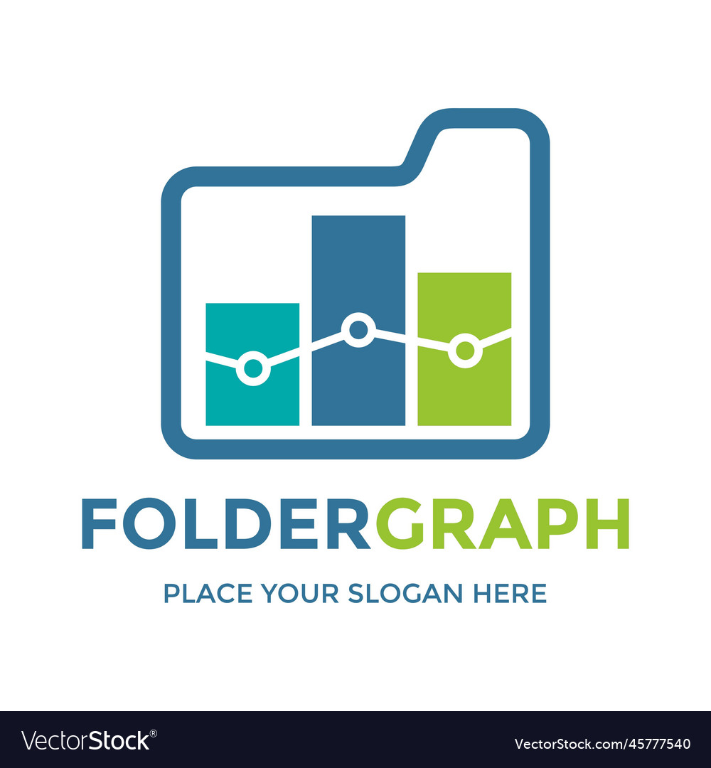 Folder graph logo template this design use vector image Folder graph logo template this design use