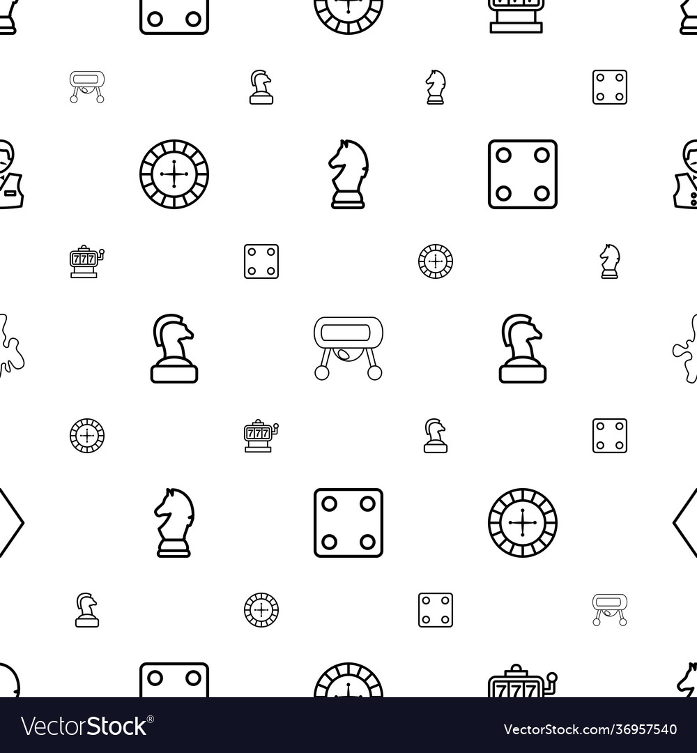 Game icons pattern seamless white background