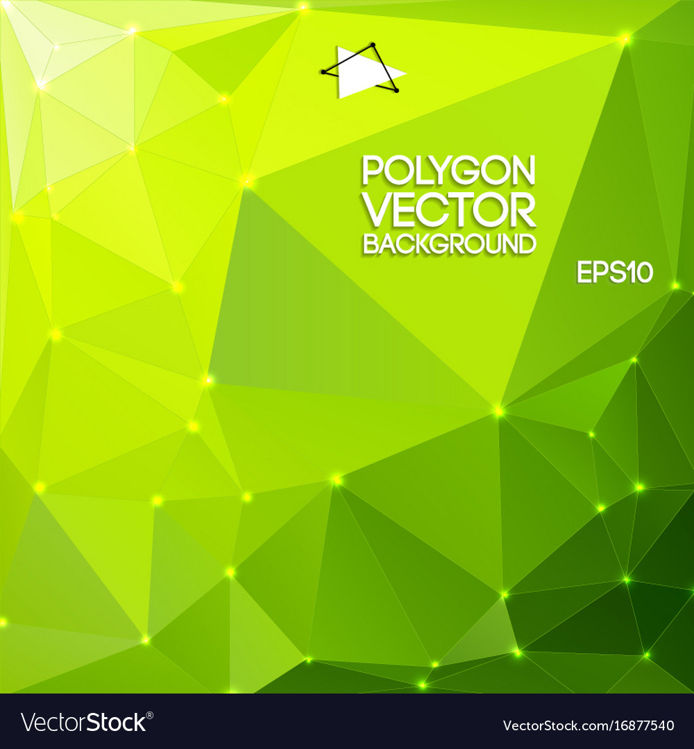 Green polygon background Royalty Free Vector Image