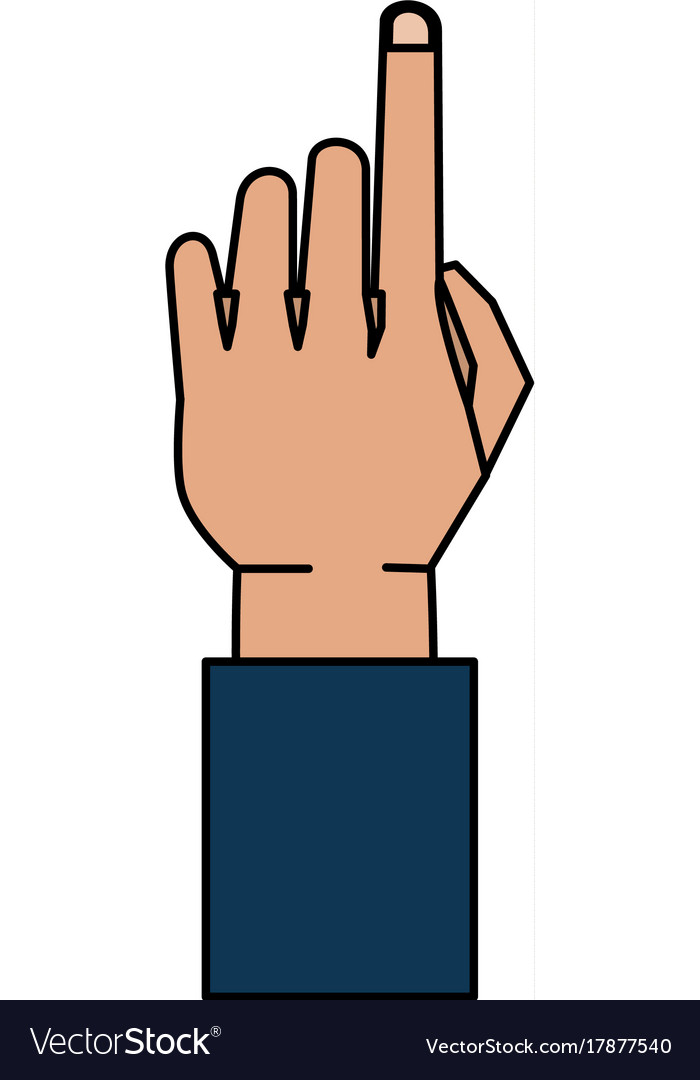 Hand with index finger up icon image
