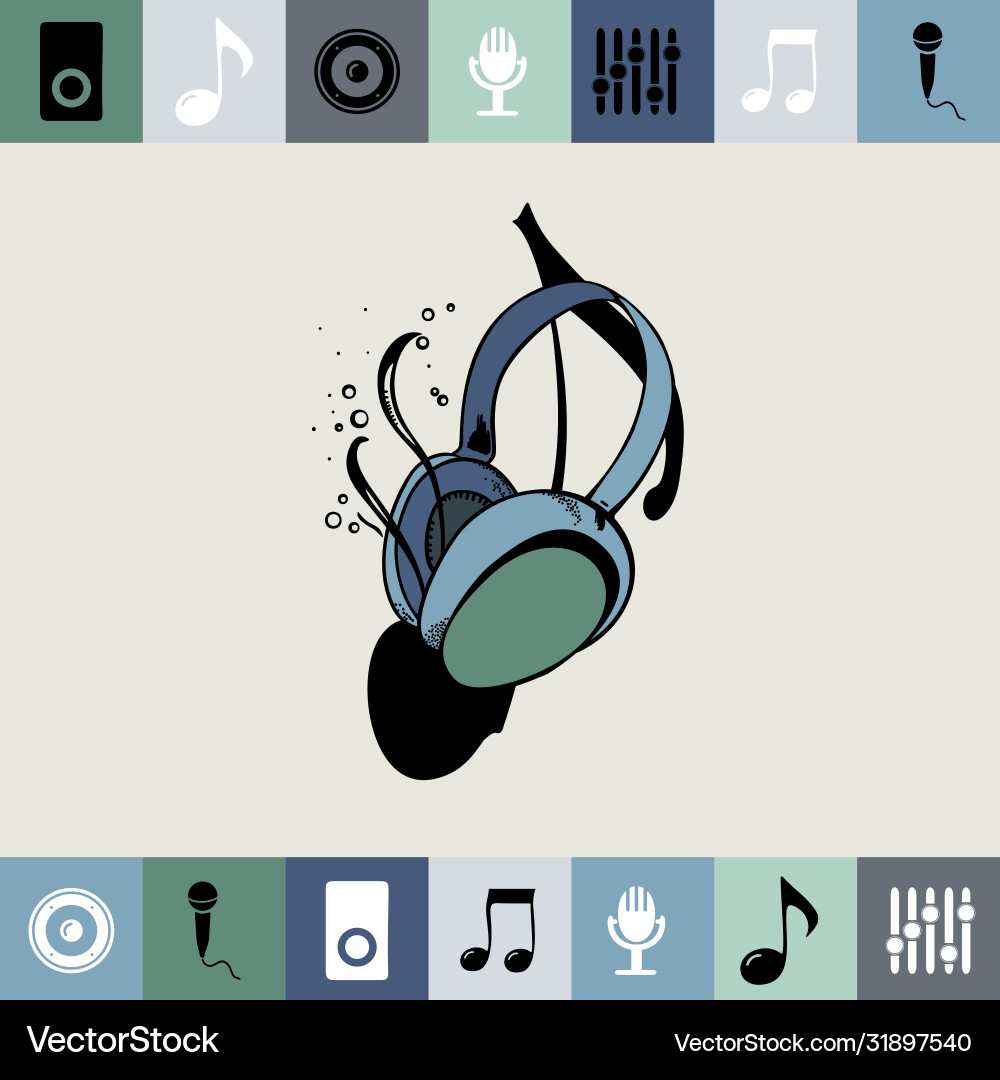 Headphone Royalty Free Vector Image - VectorStock