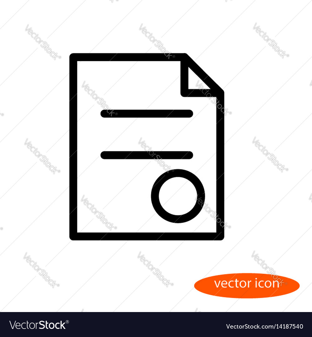 Linear image of a sheet paper with text