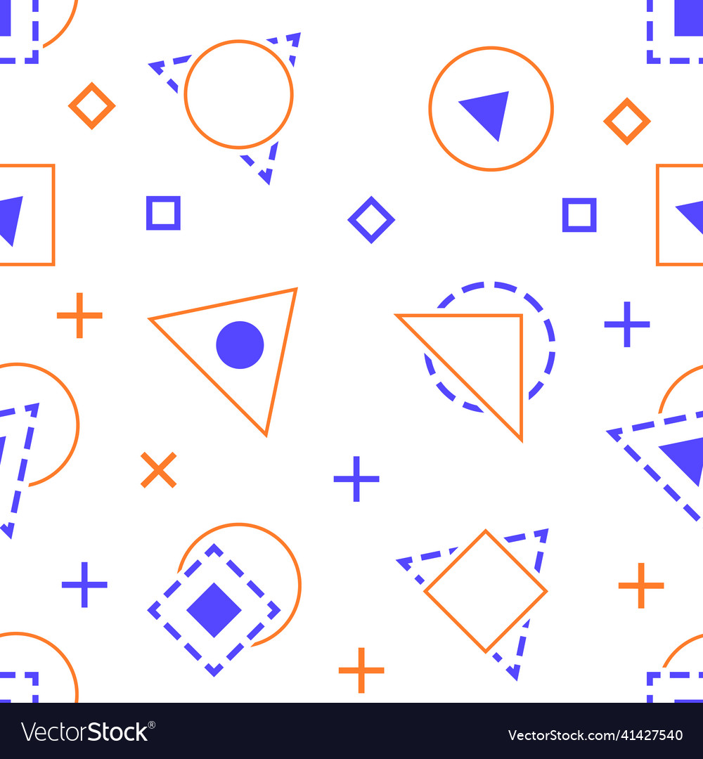 Minimalistic colorful artwork seamless pattern vector image Minimalistic colorful artwork seamless pattern