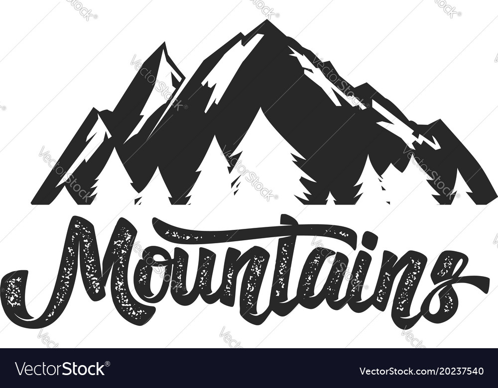 mountain camp emblem template design element for vector image