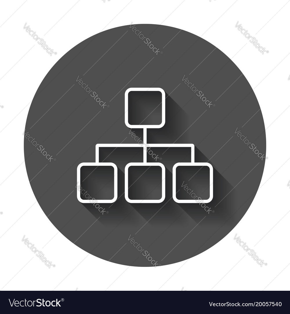 Structure simple flat icon with long shadow