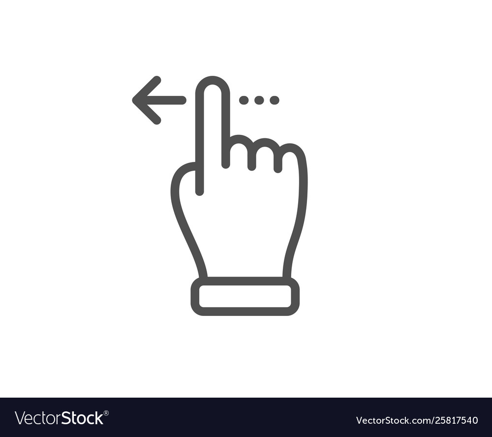 Touchscreen Slide Left Gesture Icon