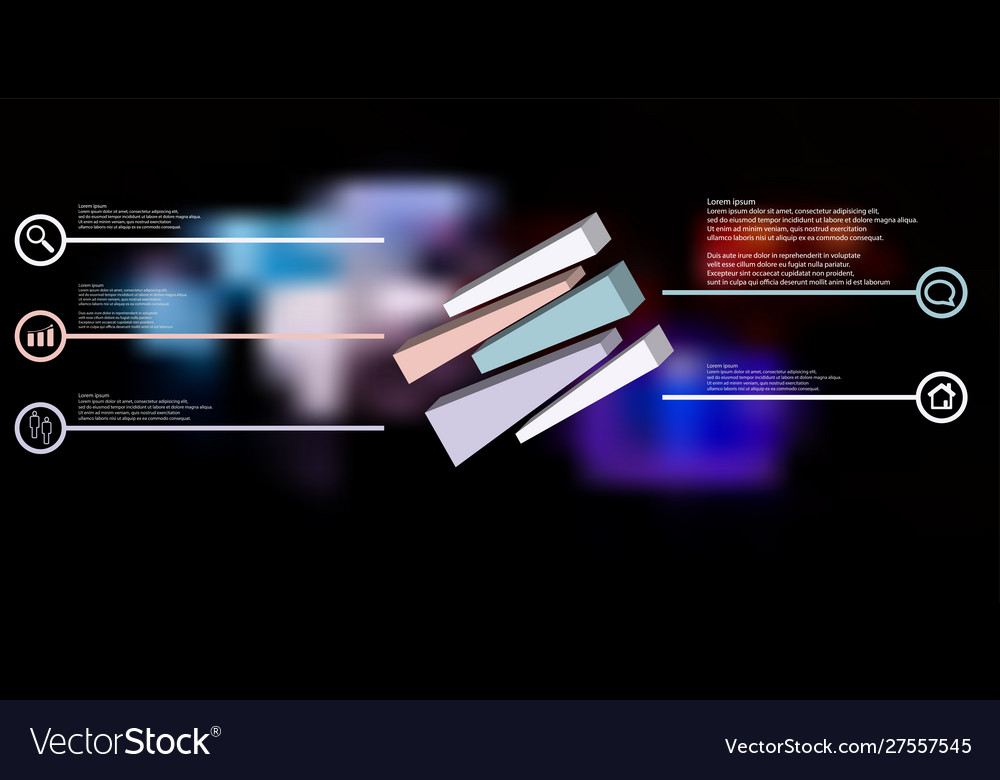 3d infographische Vorlage mit geprägtem Würfel