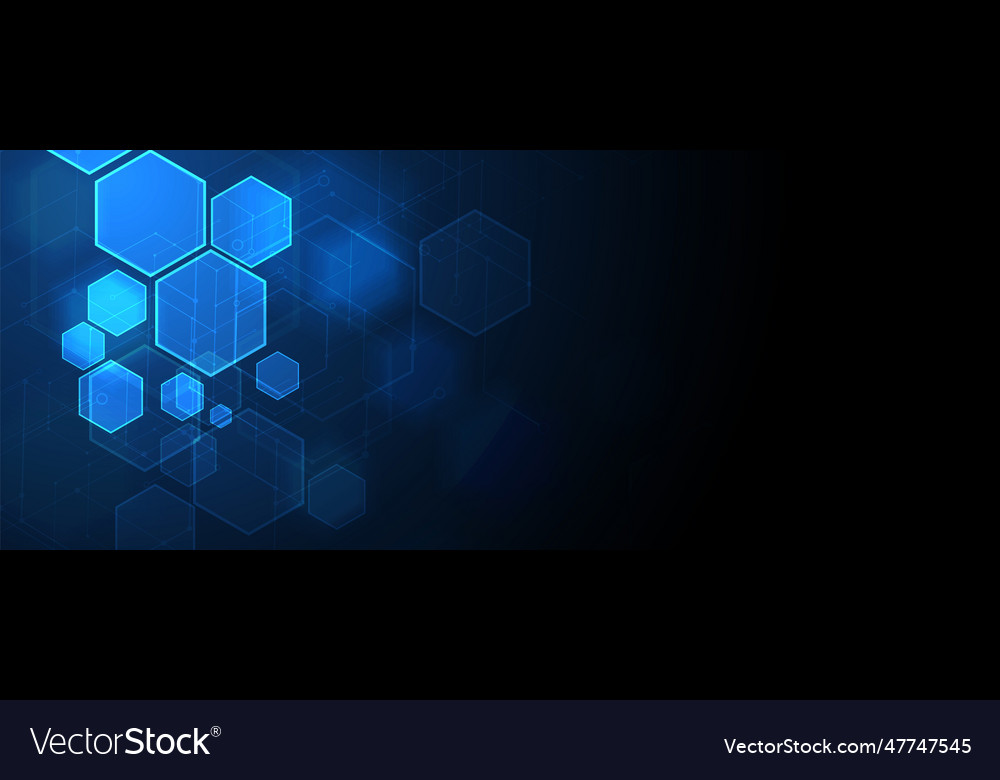 Abstract hexagon background technology poligonal vector image Abstract hexagon background technology poligonal