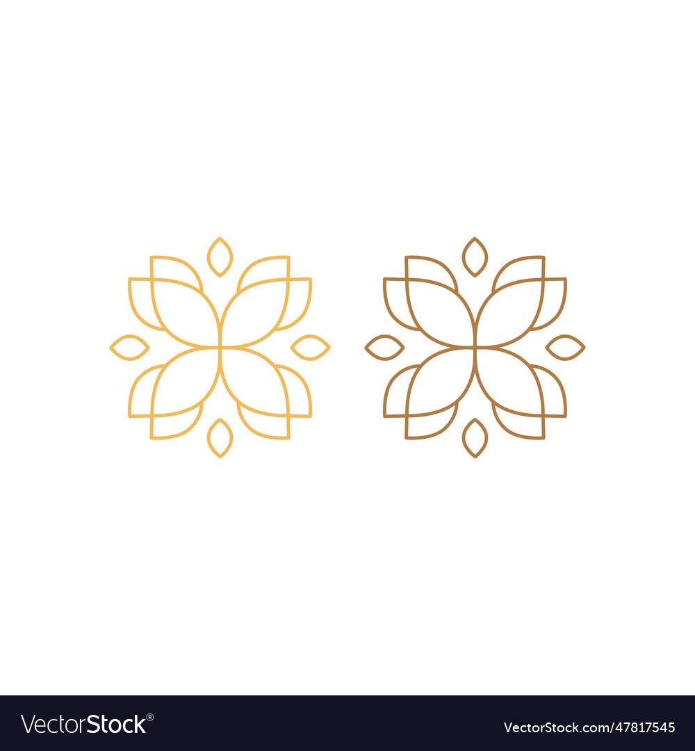 Ayurveda resort hotel sign symbol logo Royalty Free Vector