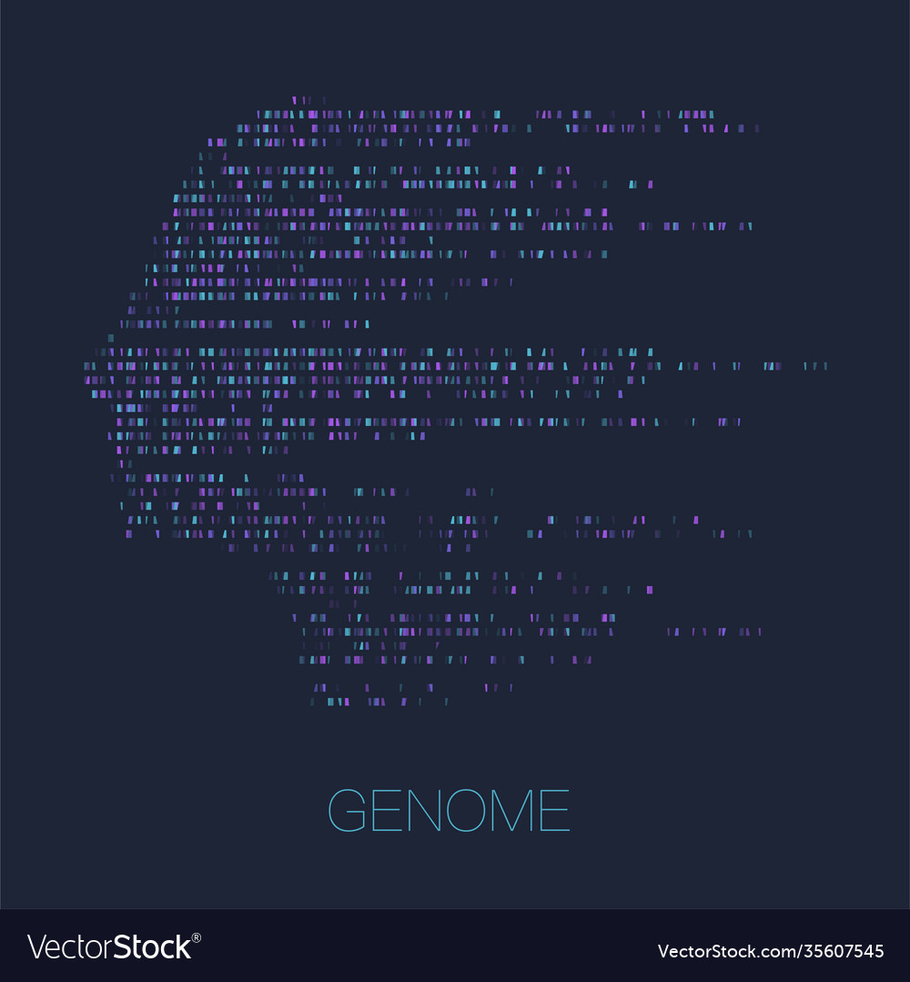 Big genomic data visualization Vector Image Big genomic data visualization