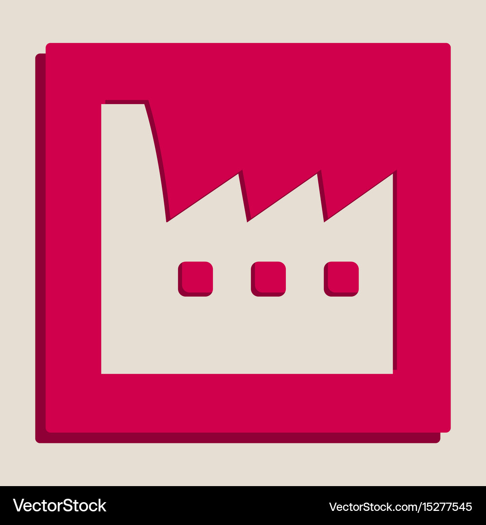 Factory sign grayscale Royalty Free Vector Image