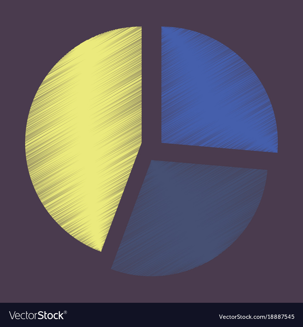 Flat shading style icon pie chart