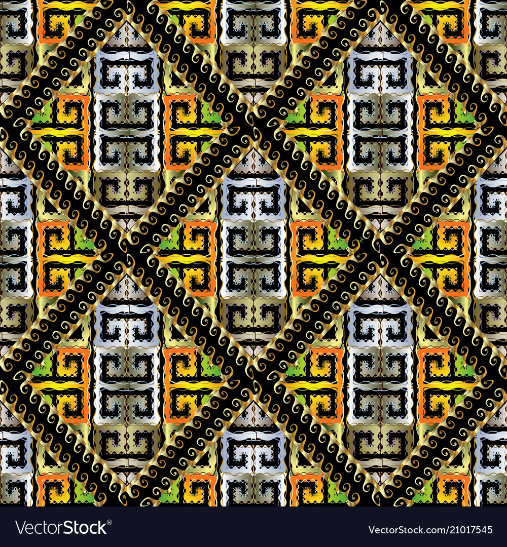 Geometric abstract greek seamless pattern