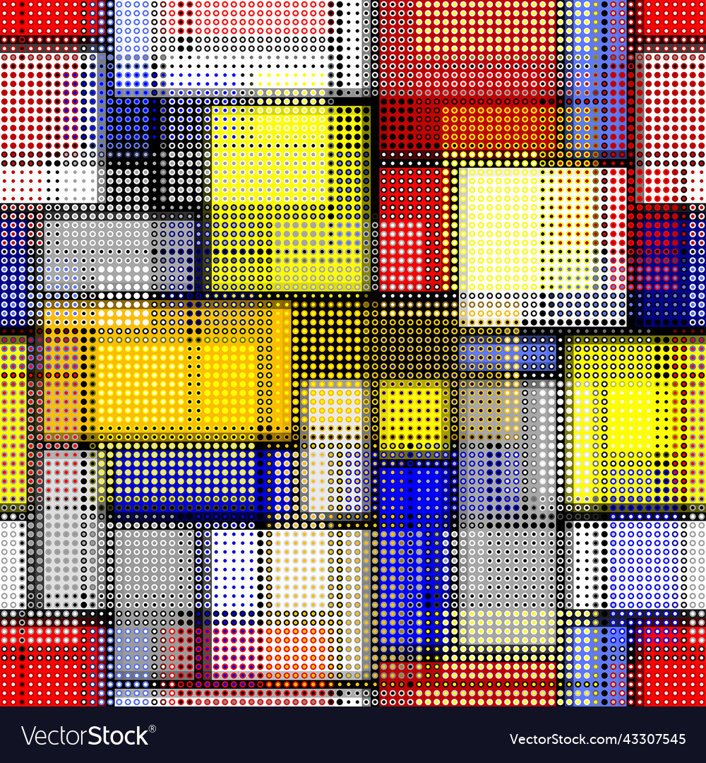 Geometric abstract pattern moire overlay style vector image Geometric abstract pattern moire overlay style