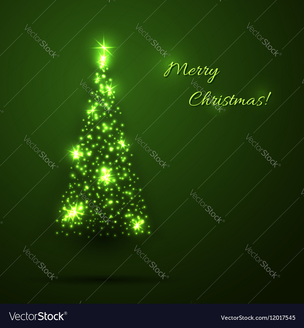 Green christmas shining background Royalty Free Vector Image