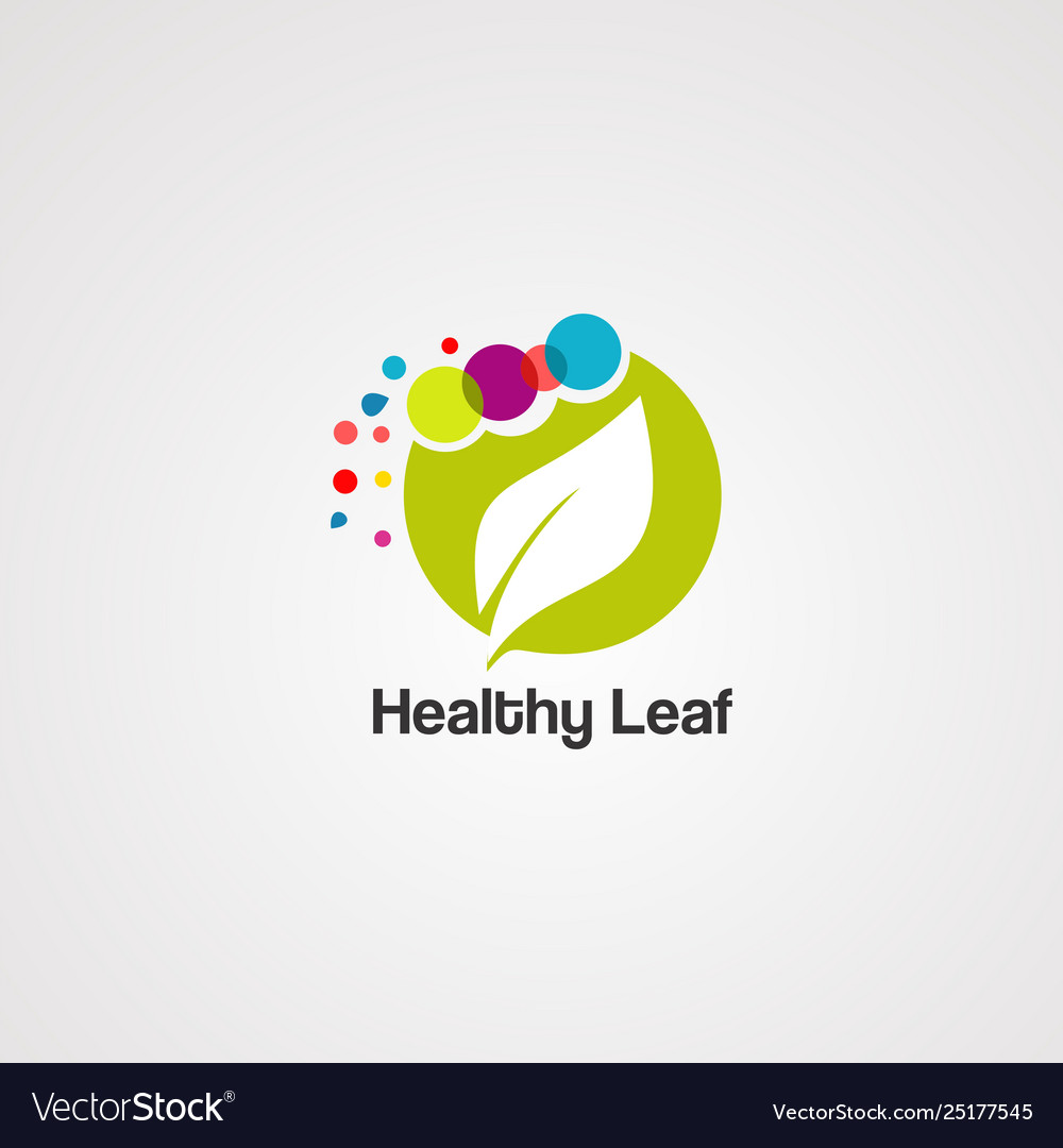 Healthy leaf logo icon element and template Vector Image