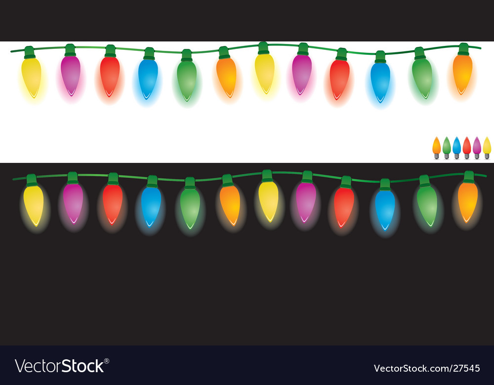 Holiday lights set Royalty Free Vector Image - VectorStock