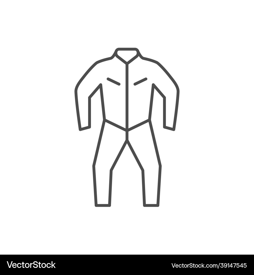 Motorcycle overall line outline icon Royalty Free Vector