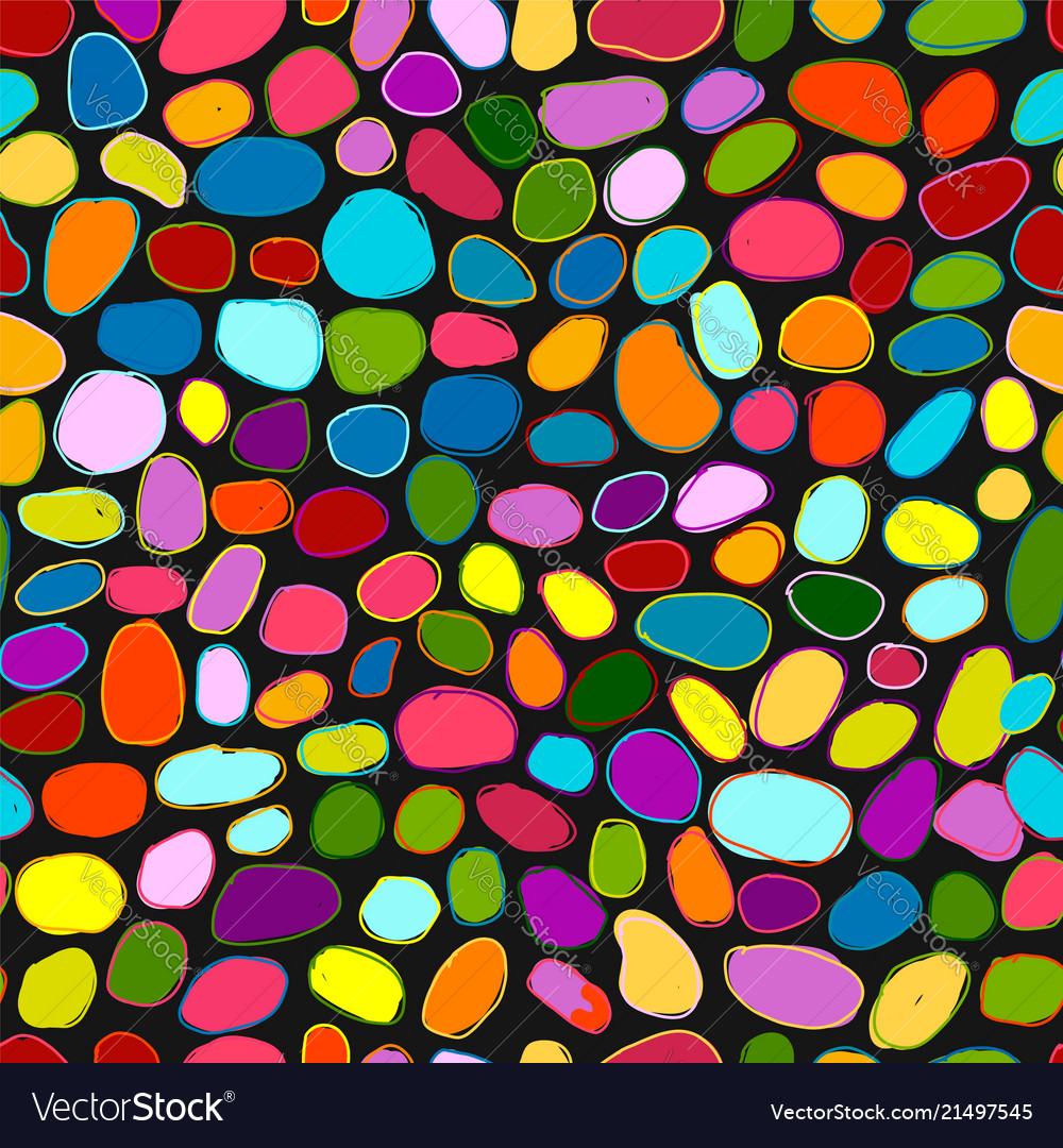 Pebble colorful background seamless pattern