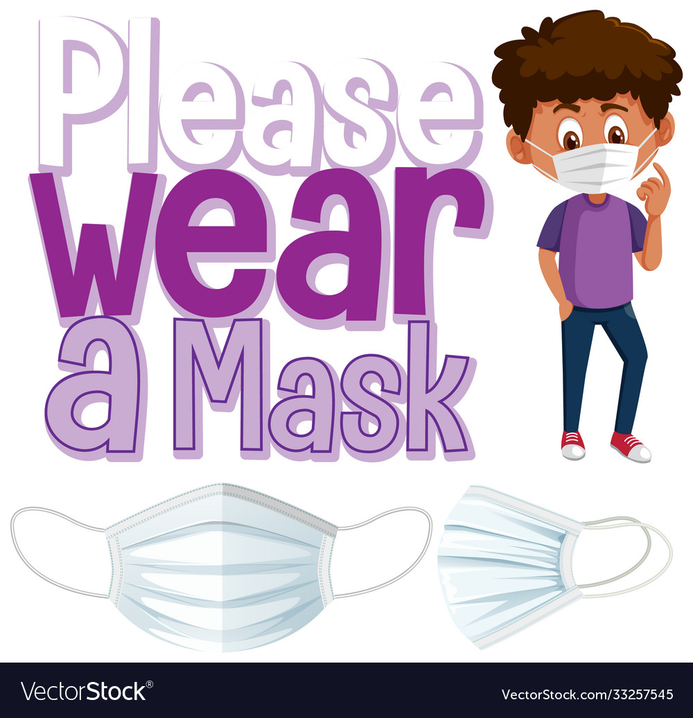 Please wear a mask banner